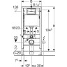Комплект GEBERIT DUOFIX 458.124.21.1 UP100 с подвесным унитазом KOLO IDOL M1310000U с крышкой-сиденьем стандарт 458.124.21.19